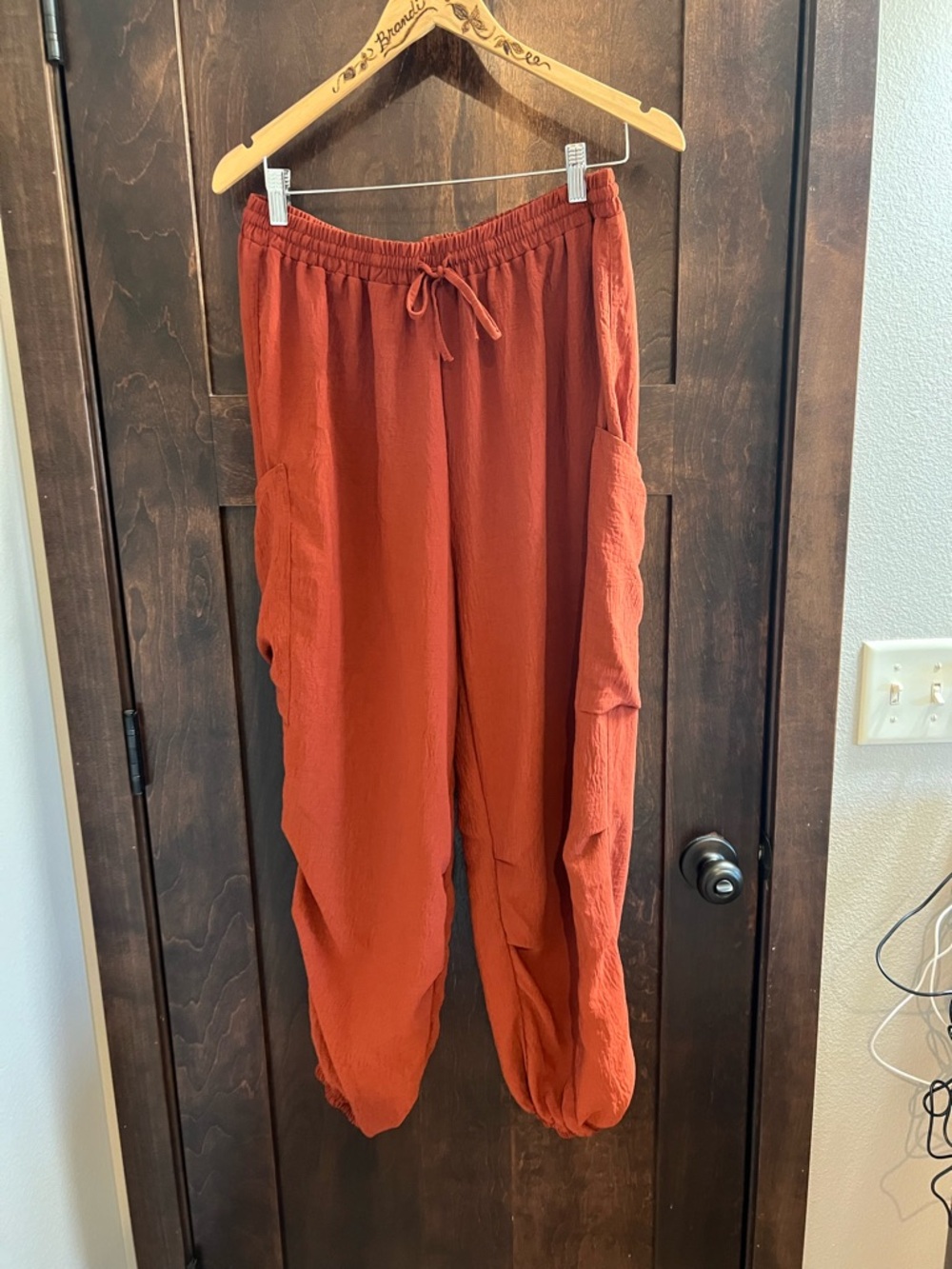P'tula Burnt Orange Drawstring Waist Pants